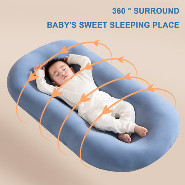 Nyfödd baby säng andningsbar baby lounger anti skrämmande baby nest bärbar bekväm spädbarn lounging pad