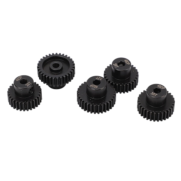 48DP 0.53M Pinion Gear Set 3.175mm Shaft Metal Motor Gears for 1/10 Model Car 28T 29T 30T 31T 32T