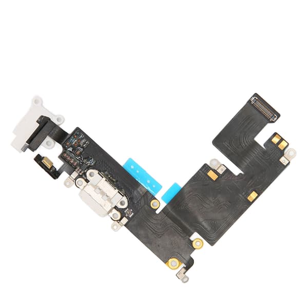 Telefonladeport Flexkabel med Hodetelefonport Mikrofonfunksjon for IPhone 6 Plus Hvit