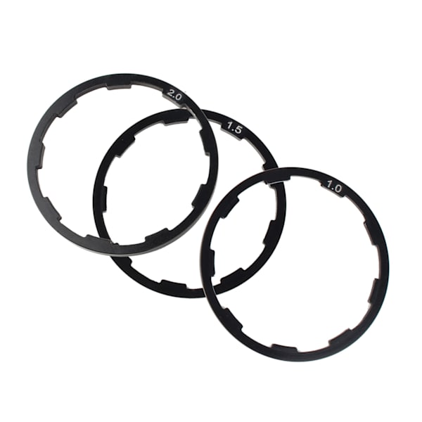 3 st 1mm+1,5mm+2mm Cykel Svänghjul Nav Spacer Cykel Bottenfäste Axel Bricka Packning