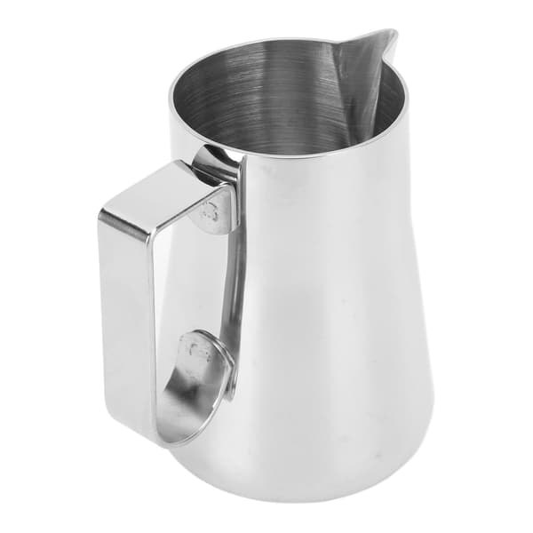 Mælkeskummerkande i rustfrit stål, skummerkande, blandekop til kaffedrikke 350 ml sølv