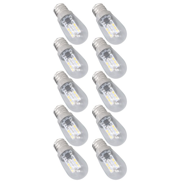 10 stk LED E12 Lyspære Glass Liten Taklampe Pære 500LM Vegglampe Pære for Soverom Kontor 220V
