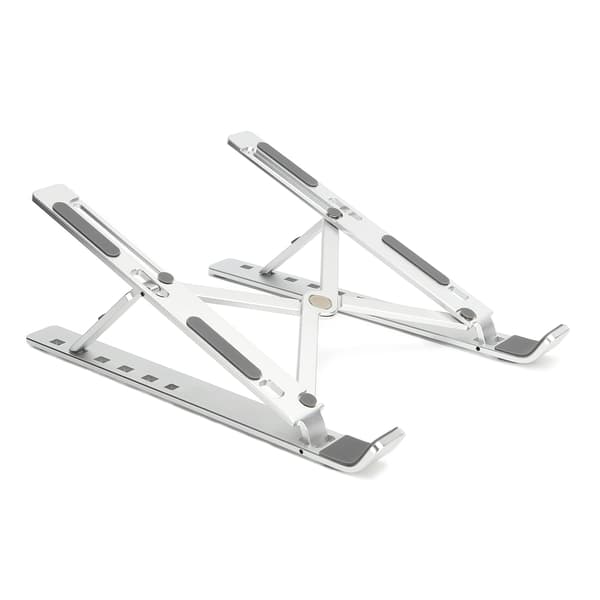 Bärbar datorställ hopfällbar metall surfplatta justerbar bärbar datorhållare silver X2