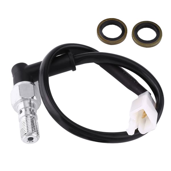 Universal Motorcykel Hydraulisk Broms Tryck Bakljus Switch Ihålig Bult (M10*1.25MM)