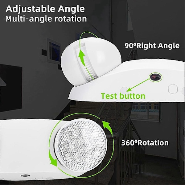 LED Nödljus med Batteribackup, Kommersiell Nödbelysning Vit54