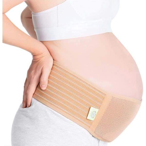 Maternity Mavebælte - Blødt Åndbart Maternity Mave Støttebælte - Bækken Støttebælte Brun L