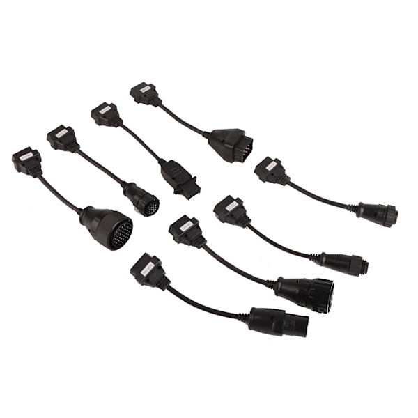 OBD II OBD 2 Komplett set 8 kablar för bilskanner lastbilskablar