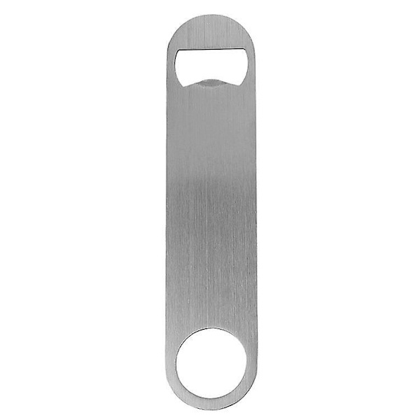 Sæt med flade flaskeåbnere i rustfrit stål - 3 pak, solide og holdbare ølåbnere, 7 tommer, rød, sort, sølv