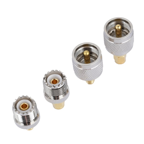 4 sett SMA til UHF adapter UHF hann/hun til SMA hunn/hann RF koaksial adapterkontakt