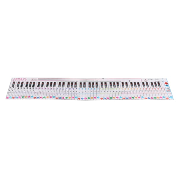 Piano Keyboard Note 88 Key Chart Bærbar Vanntett Læringsguide for Fingerøvelse