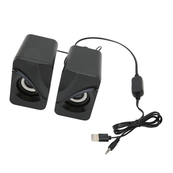 Datorhögtalare USB driven trådbunden volymkontroll Mini Desktop-högtalare med RGB-lampor för hemarbete