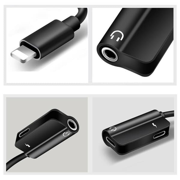 Til IOS-interface til 3,5 mm hovedtelefonstik AUX-splitteradapter til iPhone