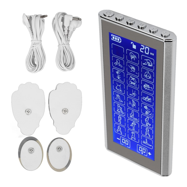Digital muskelstimulator 24 massasjemoduser Oppladbar Pulse 4 Pad Relaxer Machine