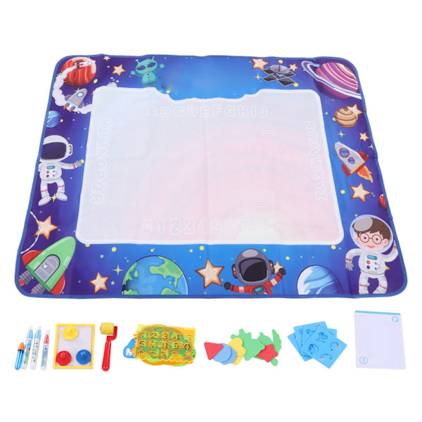 Vesi Doodle Piirustusmatto Interstellaarinen Astronautti Teema Lapset Vesi Maalaus Kirjoitusmatto Lelut 100x80cm