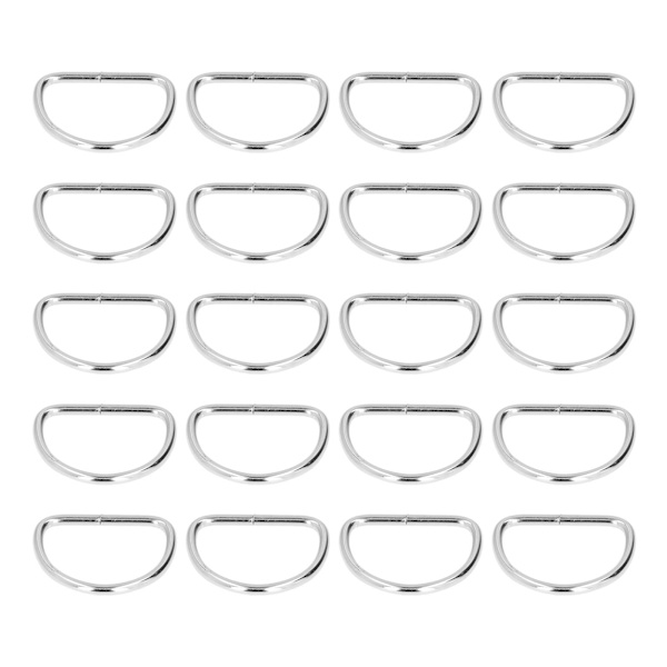 20 st D-ringar Lätt montering Galvaniserad yta Robust Hållbar Färgbeständig Metall D-ringar 5x40x30mm