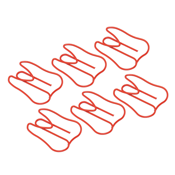 100 STK Papirklips Metall Multifunksjonell Papir Memo Bærbar Kontorklips for Document Red