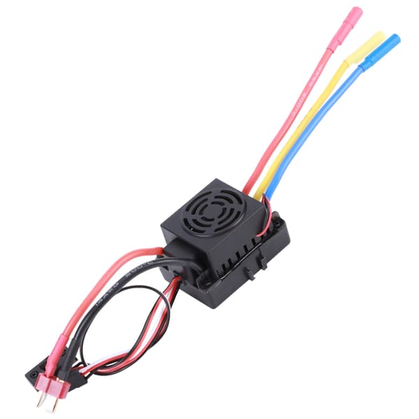 HOBBYFANS 60A Brushless ESC Sensorløs Elektronisk Hastighetskontroll med 4.0 Bananhode for RC Bil Svart