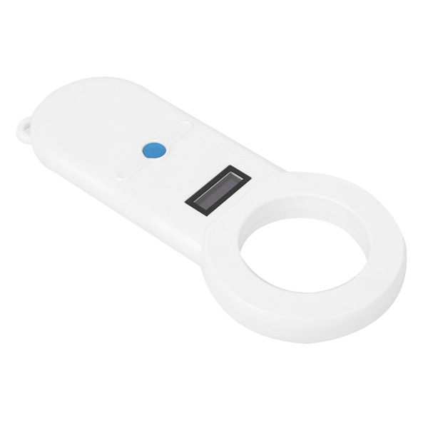Husdjursmikrochip RFID-läsare Uppladdningsbar 134,2Khz handhållen bärbar djurskanner OLED USB