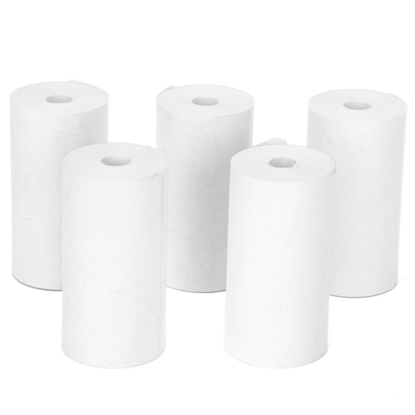 5 rullar termiskt papper 57x30mm transparent slätt dammtätt litet lätt kvitto termiskt papper