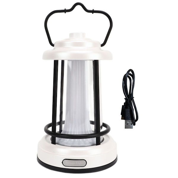 LED-campinglykta, uppladdningsbar retro-campinglampa, superljus steglös dimning, nödöverlevnadslyktor