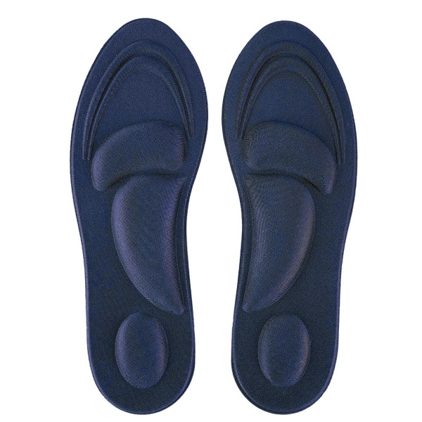 Ortoottiset pohjalliset litteät jalkakaaren tuki Memory foam kenkäpehmuste Comfort Tummansininen miehille