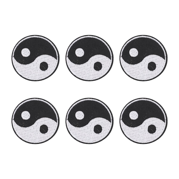 6 kpl Yin Yang -paikkaa Tai Chi -kuvio DIY vaatteiden paikat Individualisointi Puuvilla ompelupaikat paitapaketti Hat lompakko