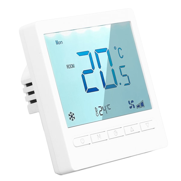 Programmerbar termostat Høj nøjagtighed LCD-termostat med stor skærm til stue Soveværelse Spisestue Hall AC230V