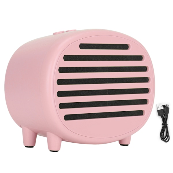 W2 Langaton Bluetooth-kannettava musiikkikaiutin Macaron Retro Fashion USB-subwooferPink