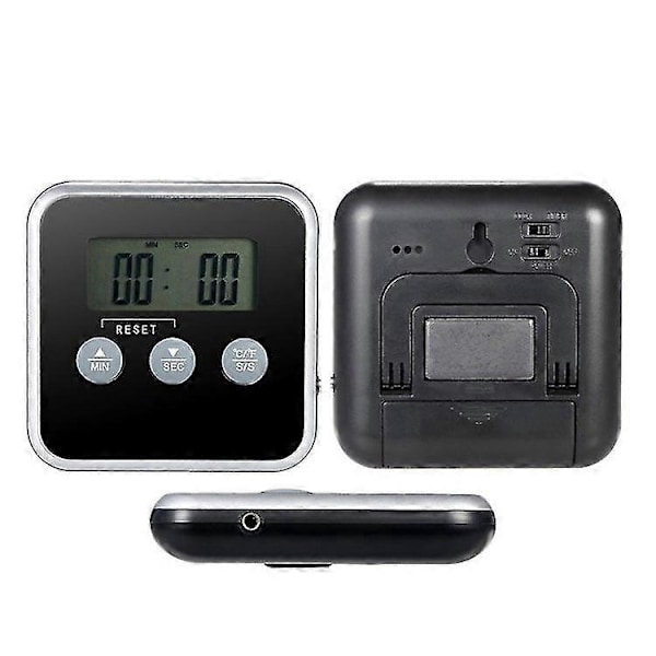 Digitalt Display C/f Madtermometer Probe Timer Meter Magnet Madlavning Mad Hjemmebagning Bbq Vin Termometer