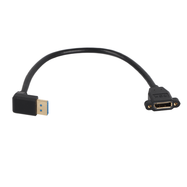 Displayport hane till displayport honstöd 8K vid 60HZ 4K vid 120HZ 90° armbåge Displayport 1.4 Kabel 0,3 meter för display