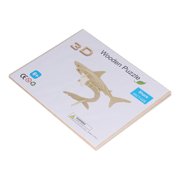 3D Träpussel Leksak Kreativ DIY Hjärngympa Djurpussel för Barn Över 6 År 028