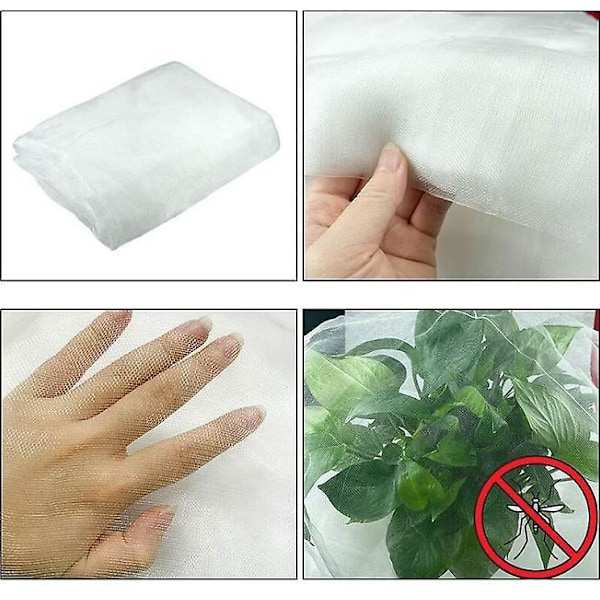 Insektbeskyttelsesnet, 6x2,5m, 60 mesh, insektnet til planter