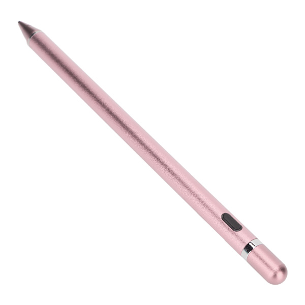 Aktiv kapacitiv stylus USB-opladning kobber spids touch screen pen til mobiltelefon og tablet rose guld
