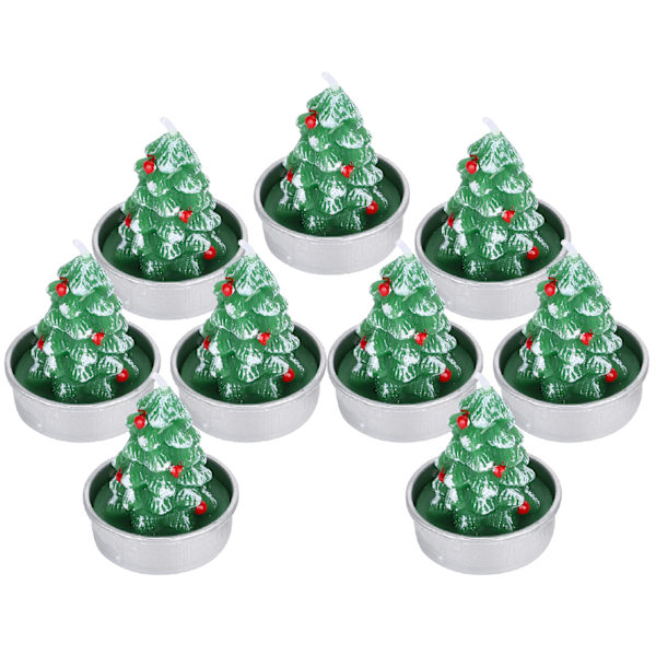 3 set julgran mini ljus romantisk middag ljus dekoration prydnader