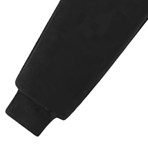 Børne Fleece Sweatpants Elastisk Talje Super Blød Bomuld Casual Varme Fleece Bukser til Udendørs Vinter Sort XL