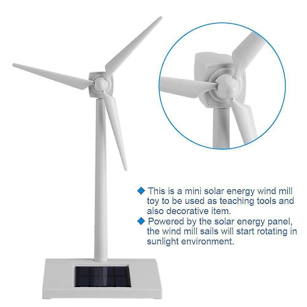 Solvindmölla Mini Solcellsdriven Vädermölla Leksak för Barn - Solenergi Barn Vetenskap Undervisningsverktyg