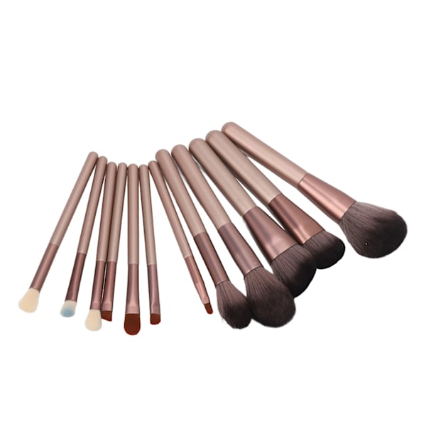 12-delt makeupbørste sæt håndholdt bløde syntetiske fibre kosmetikbørster til pudder blush concealer