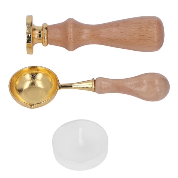 Voksforseglingsstempelsett med klart mønster, antirust, retro bokstavforsegling vokssett for DIY-konvolutter, invitasjonsdekorasjon