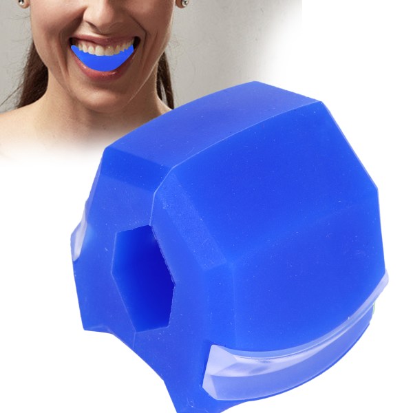 Facial Jawline Trainer Kjevemuskeltrening Slanking Silikon Ansiktshals Treningsball SBlue