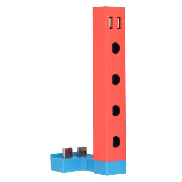 Kablet kontrolleradapter Bærbar 4-ports adapter med 2 USB-porter Slitesterkt spilltilbehør for GameCube
