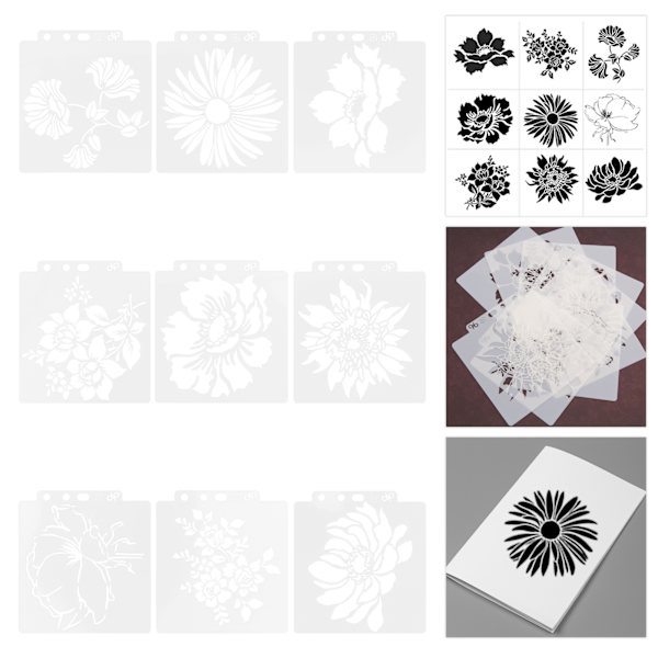 Mandala- set - 9 osaa, tee-se-itse taidekäsityötarvikkeet
