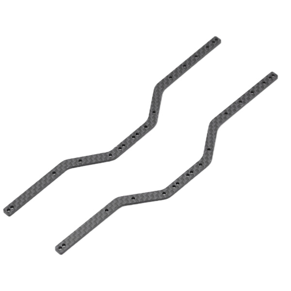 2 stk RC rammeskinner i karbonfiber, lette og stabile chassisrammer for Axial SCX24 AXI90081 1/24 RC bil, svart