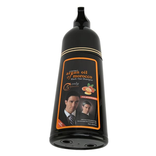 400 ml hårfarveshampoo langtidsholdbar nærende sort farve grå hårfarvningsshampoo