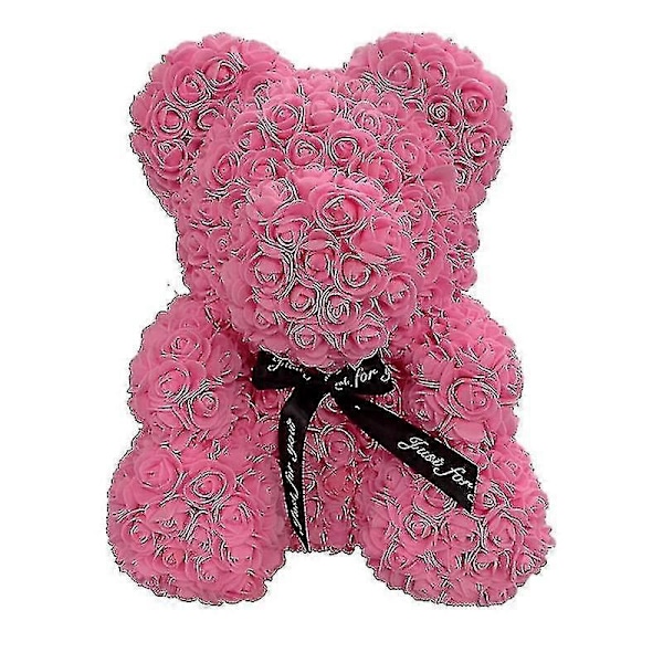 Dropshipping 40cm Rosbjörn Hjärta Konstgjord Blomma Ros Teddybjörn För Kvinnor Alla Hjärtans Dag Bröllop Födelsedag Julklapp Djuprosa 25CM