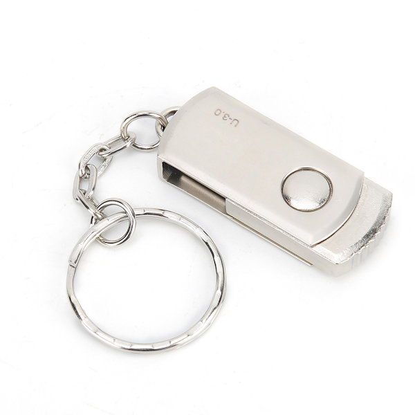 Silver Metal Rotating U Disk för Windows 98 / 2000 / XP / Vista / 7 / 8 / 10 / Linux 2.4256G