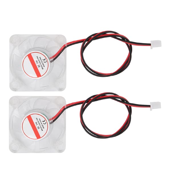 2 stk. 3D-printer køleventilator LED-lys hydraulisk leje mini radiator 4010 til V6 Hotend24V