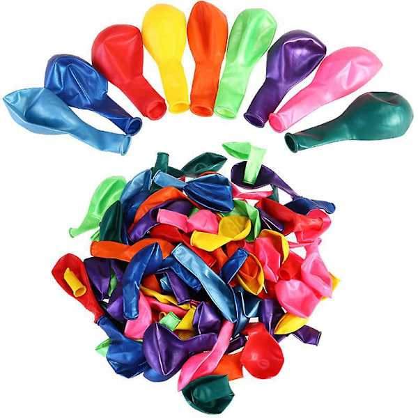Regnbue Latexballonger, 12 Assorterte Farger, Perfekt for Fester og Feiringer