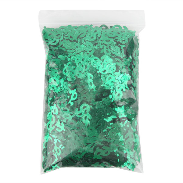 60g Dollarikyltin muotoinen heittävä konfettipöytä Scatters hääjuhlakoristeet Vihreä