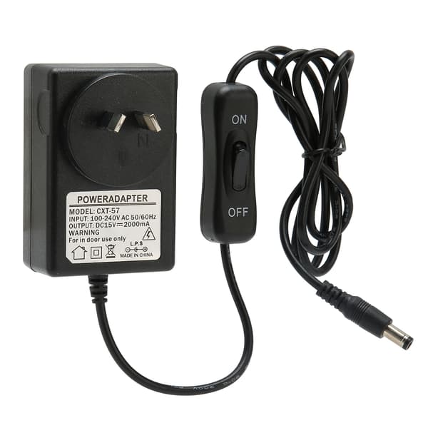 Skumkutter Strømadapter 15V 2000mA Sterk Plast Metall Trådkontroll Varmetrådskutteradapter 100‑240V AU Plugg Maksimalt 30W