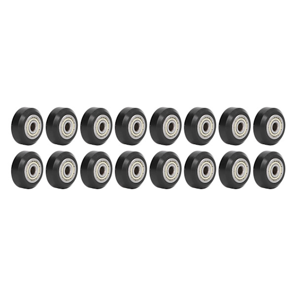 48PCS 3D-skriver remskivehjulsett Stabilt lav friksjon POM Presis stålremskivehjulsett for trykkeri Svart